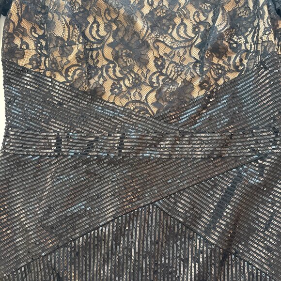 Tadashi Black Aquila Lace Sequin Gown NWT sz 16 - Picture 6 of 11